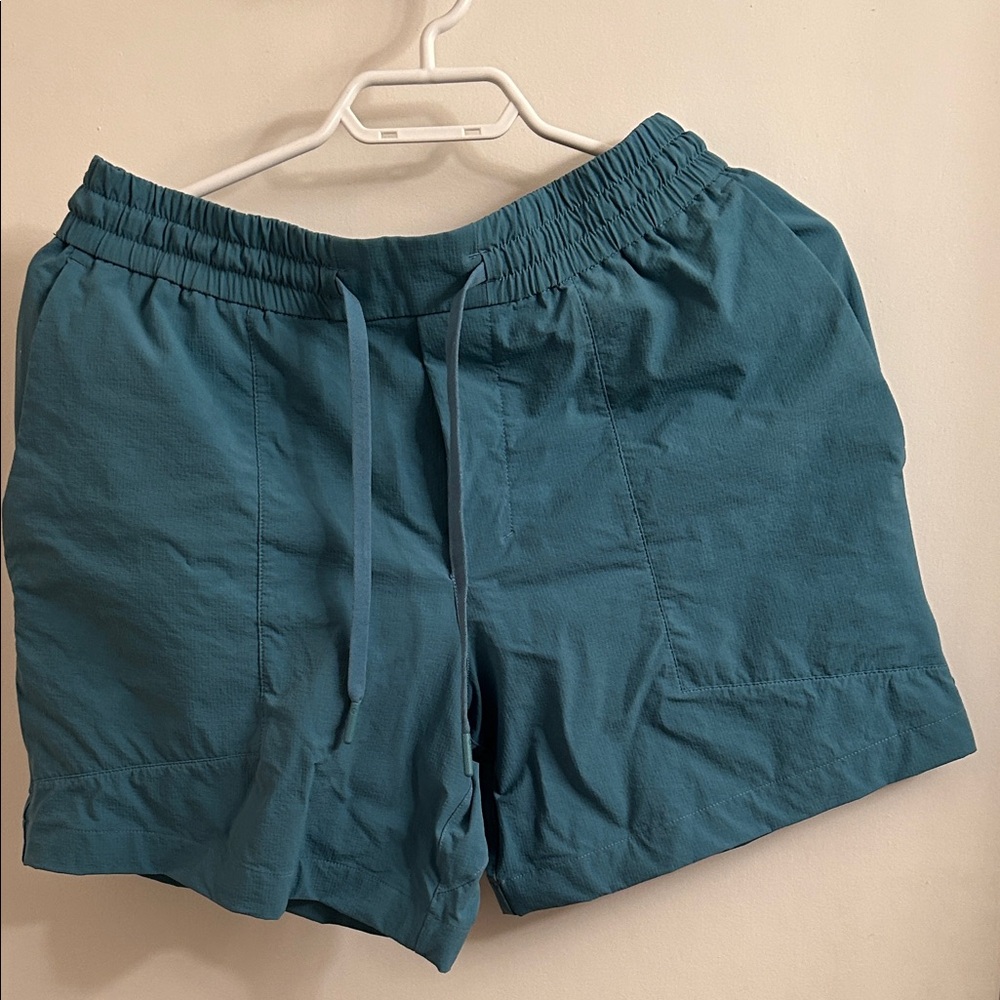 Teal Lululemon Ripline Shorts